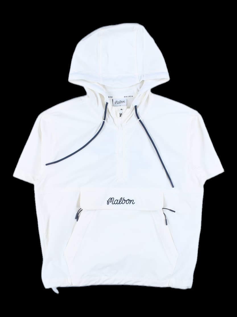 후드 반팔 아노락 점퍼