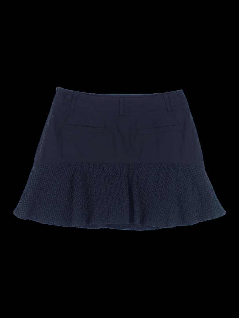 자수 포인트 플레어 스커트