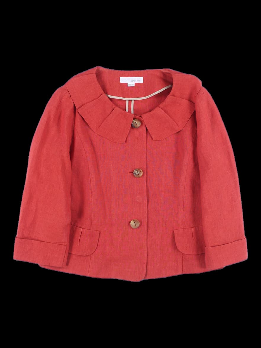 라운드 카라 린넨 자켓