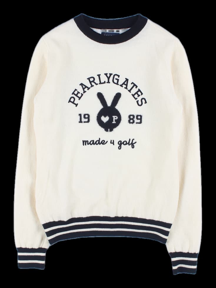 로고 포인트 긴팔 니트