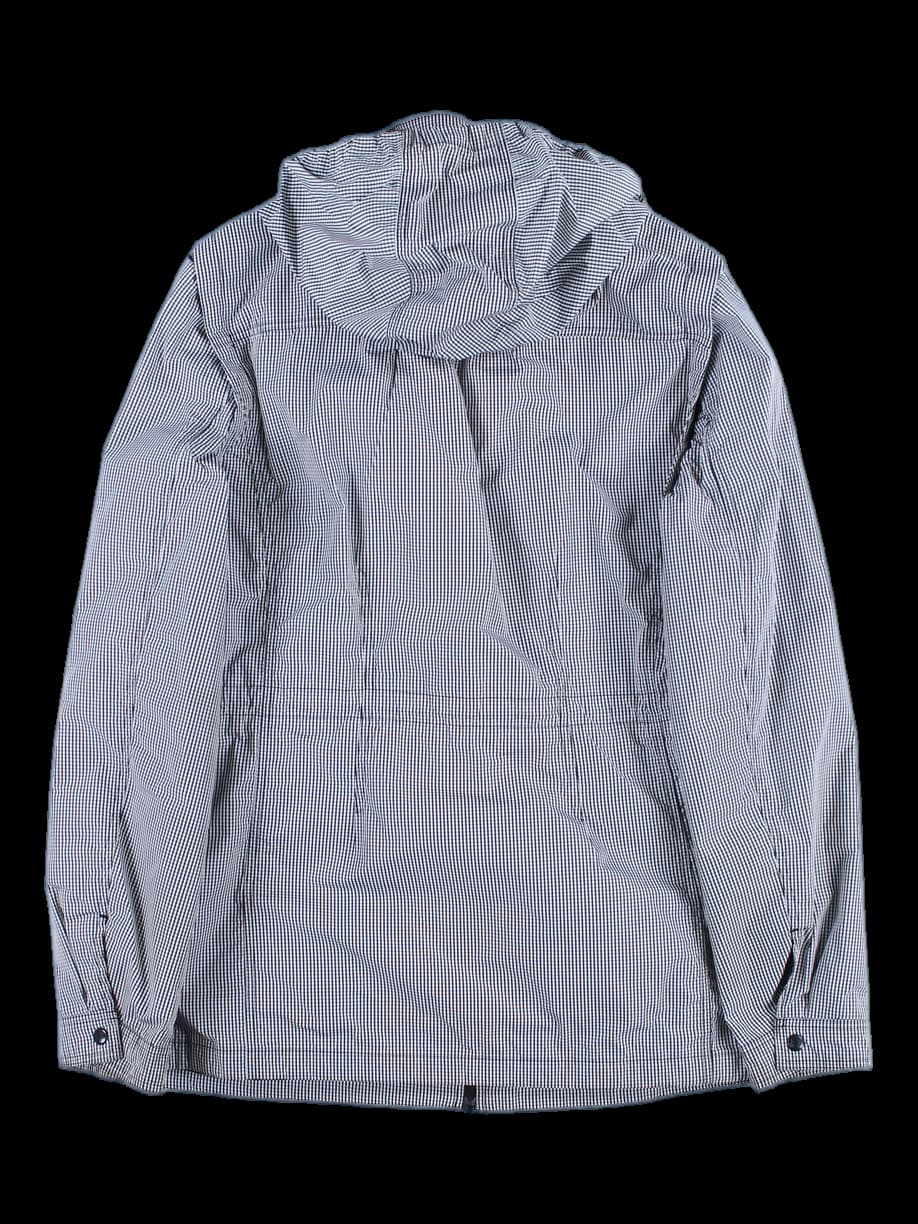 체크 후드 바람막이 점퍼