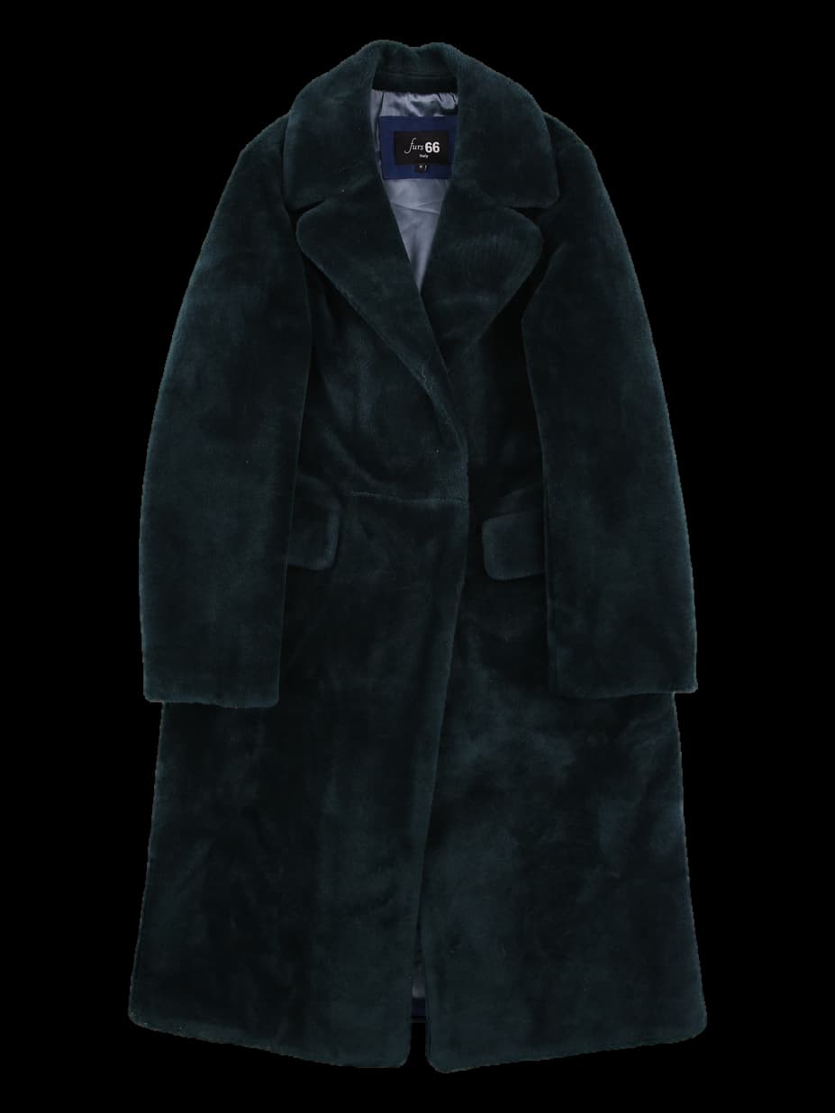 퍼 카라 롱 코트