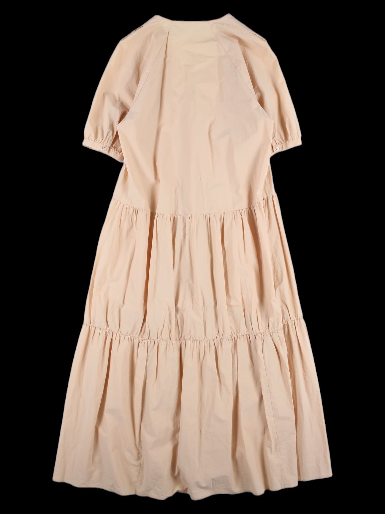 퍼프 래글런 롱 원피스