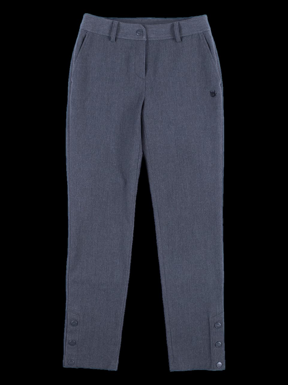 밑단 단추 포인트 바지