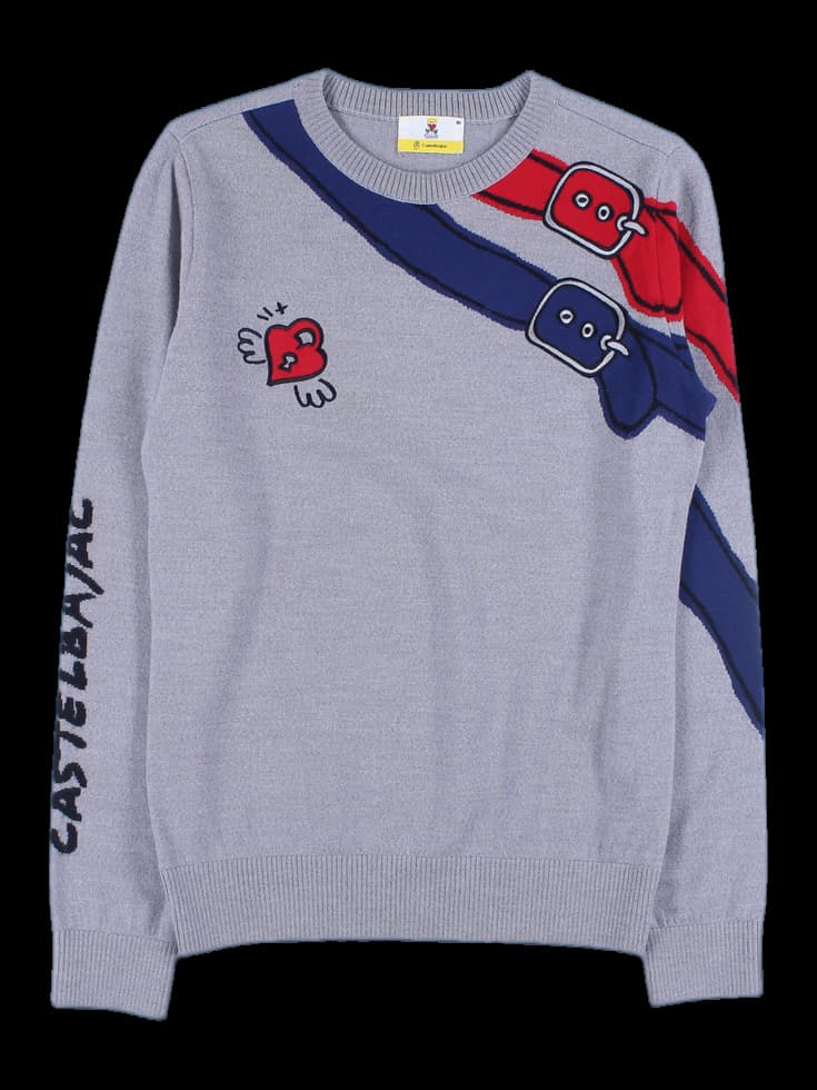 컬러 포인트 긴팔 니트