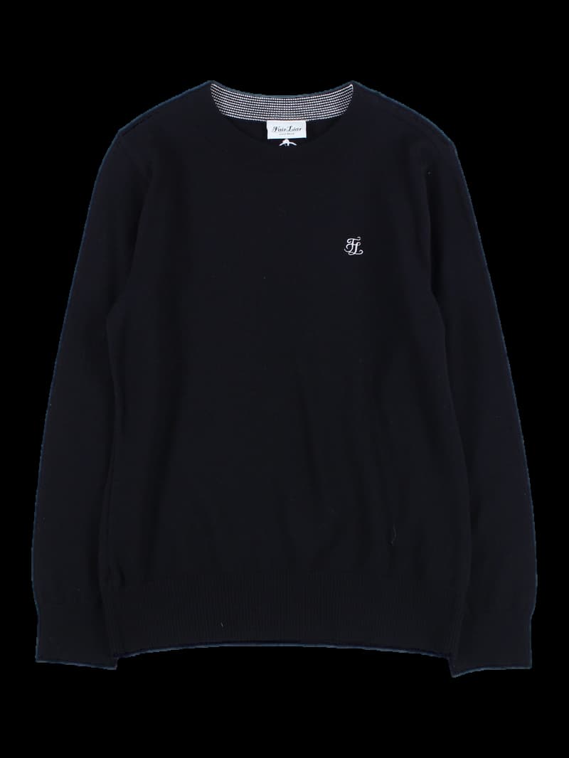 자수 긴팔 니트