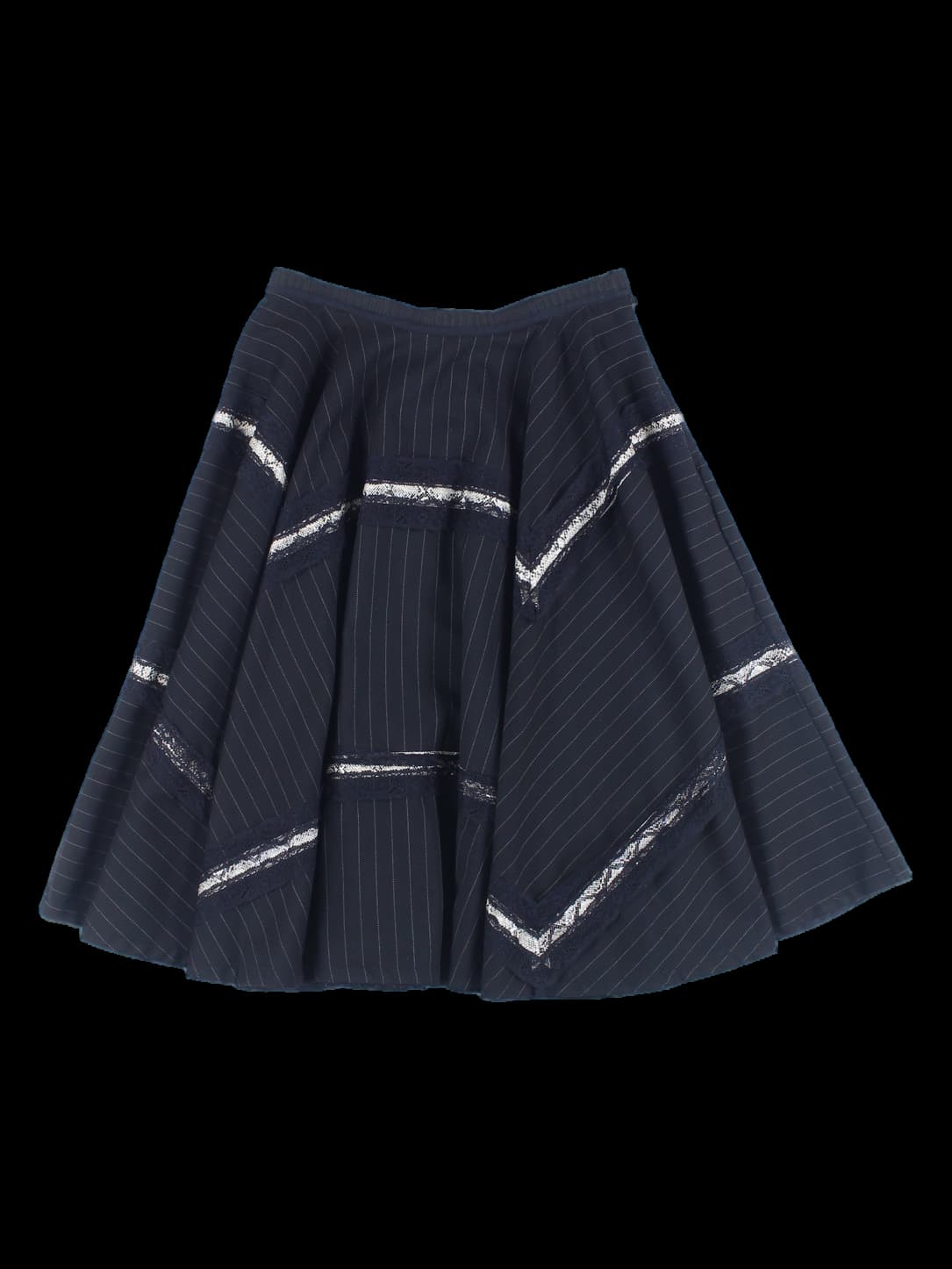 줄무늬 패턴 치마