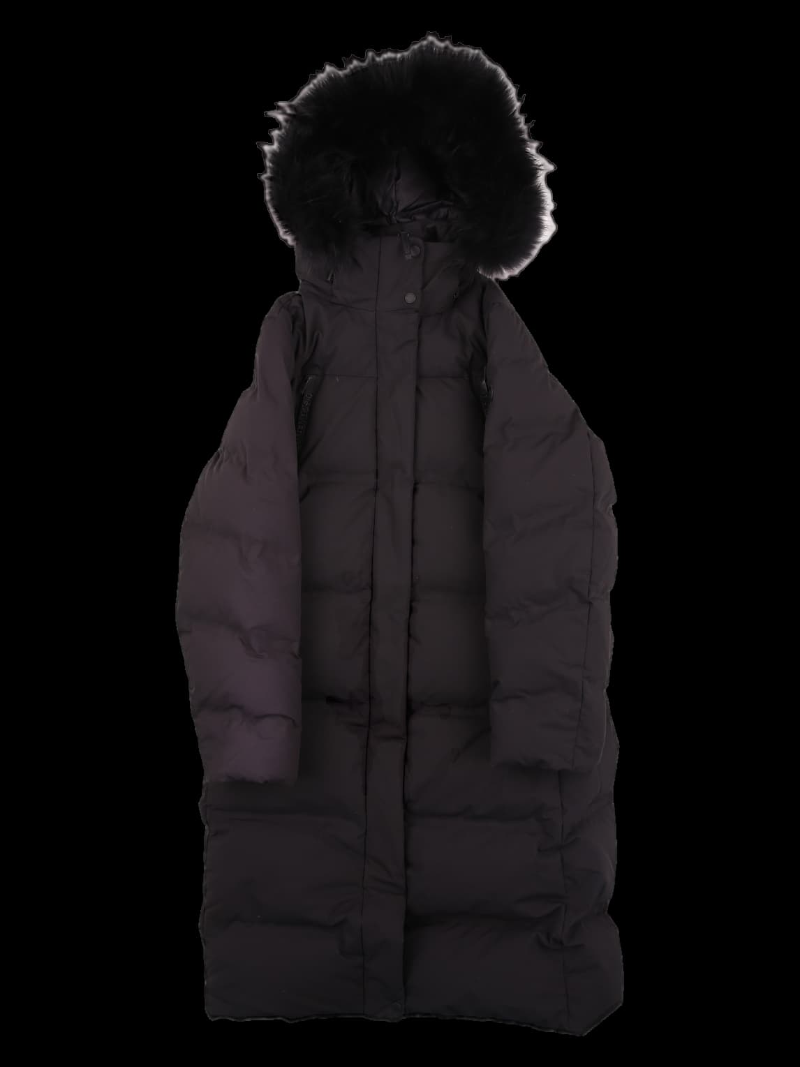 퍼 후드 롱 패딩