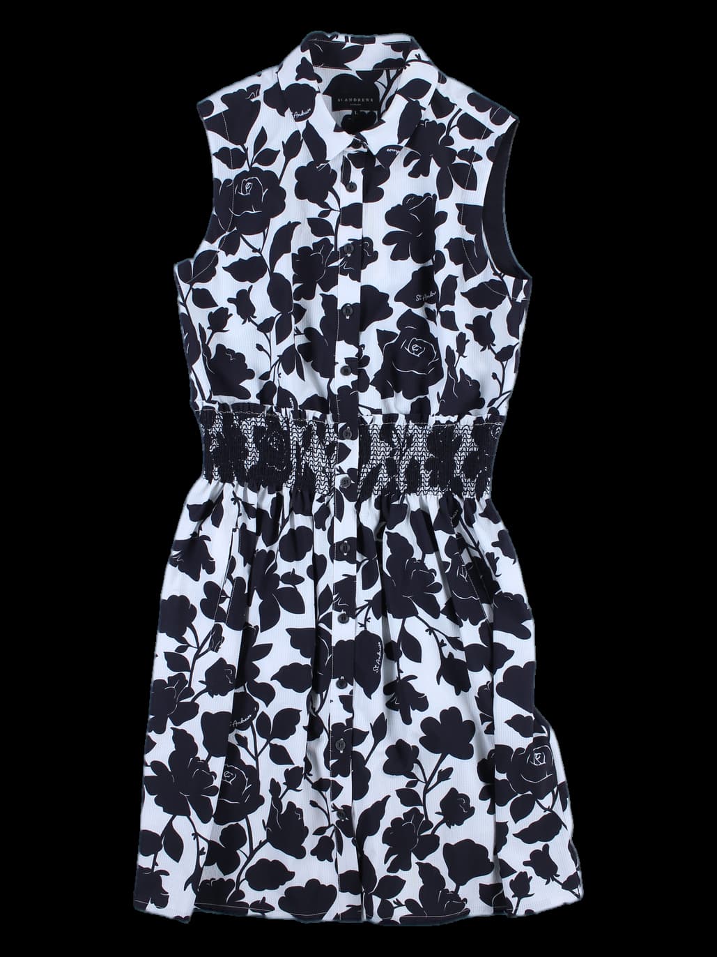 허리 셔링 밴딩 민소매 원피스