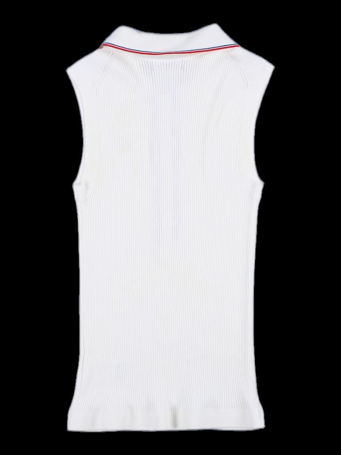 카라 민소매 니트