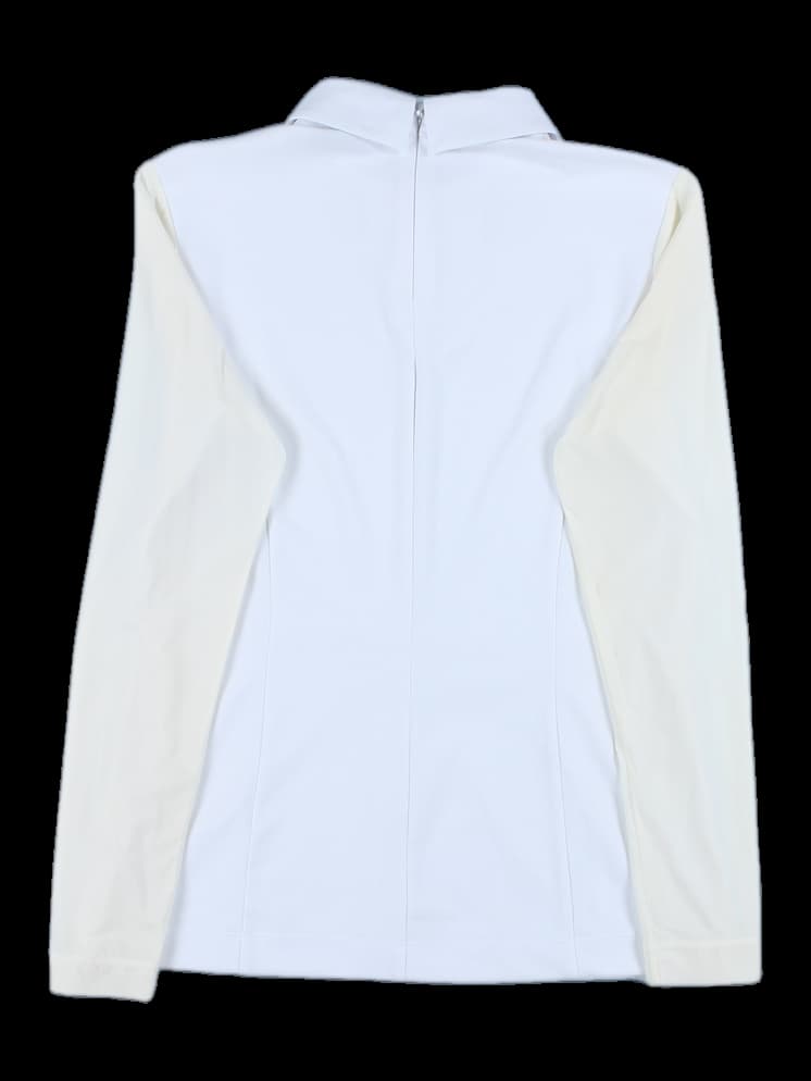 이중 소매 디자인 카라 티셔츠