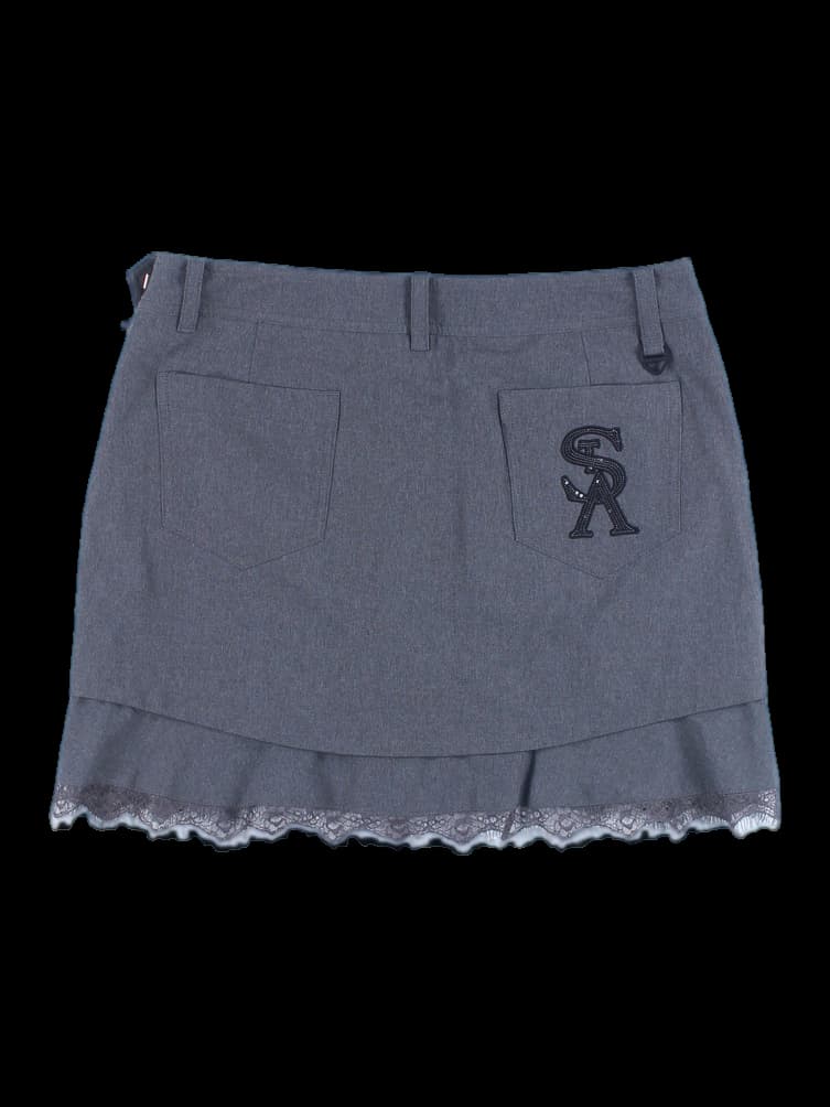 레이스 장식 스커트