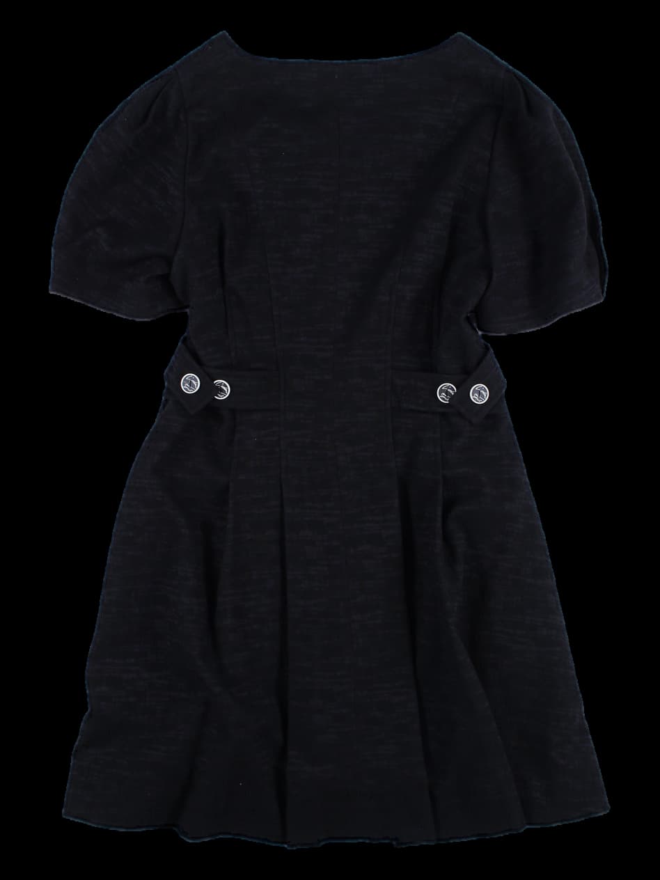 자카드 반팔 원피스