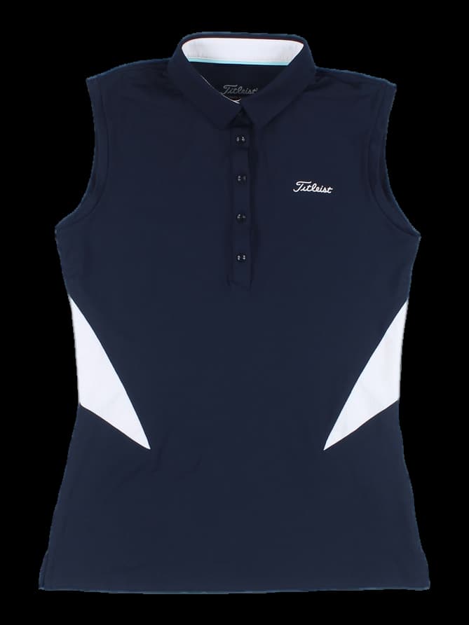 카라 민소매 티셔츠