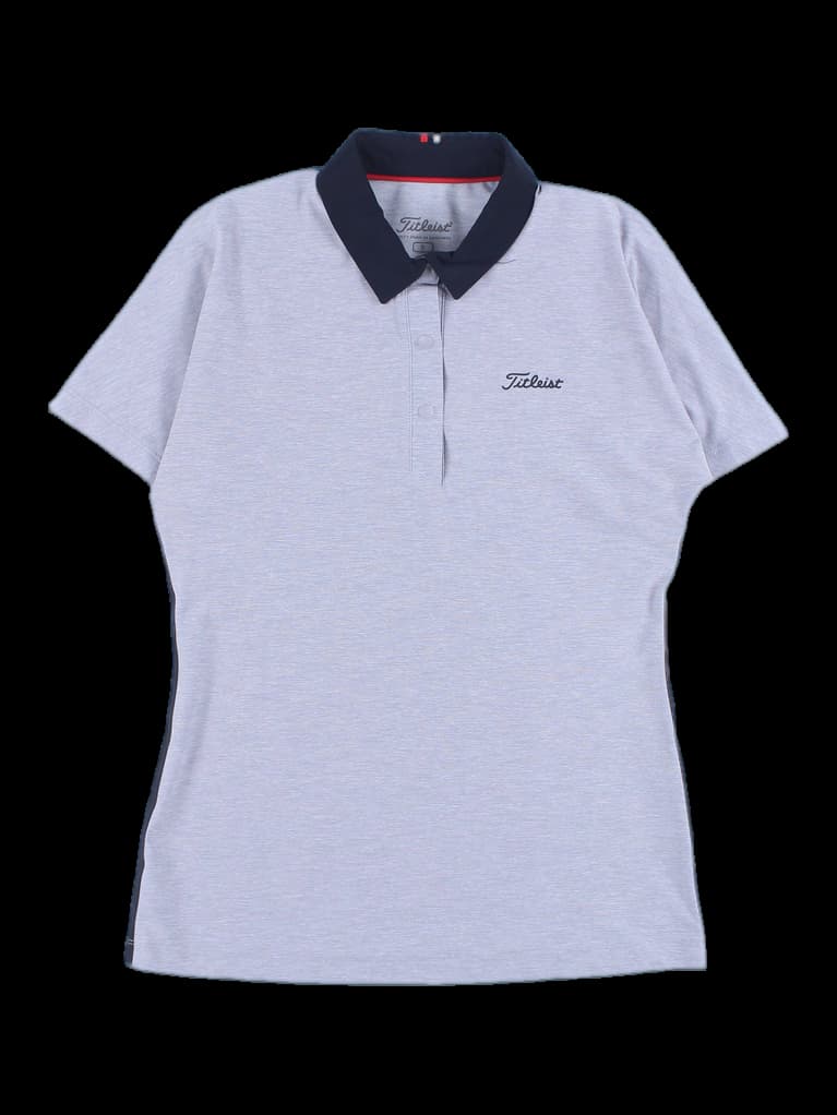 백 포인트 반팔 카라 티