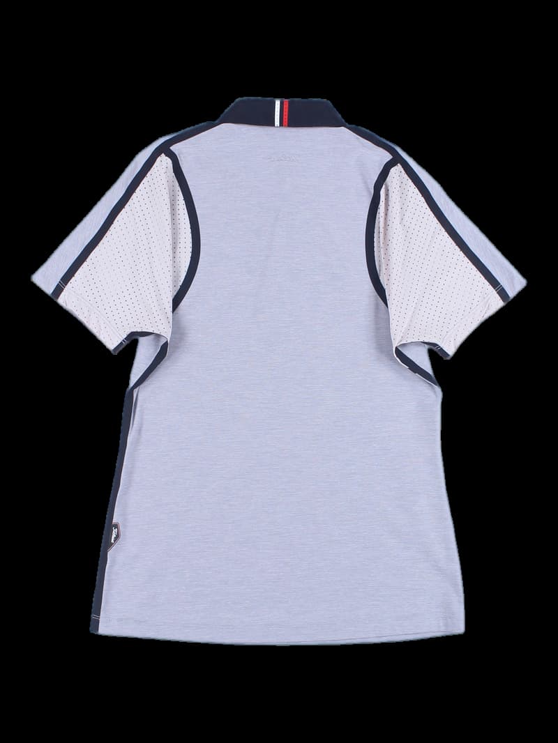 백 포인트 반팔 카라 티