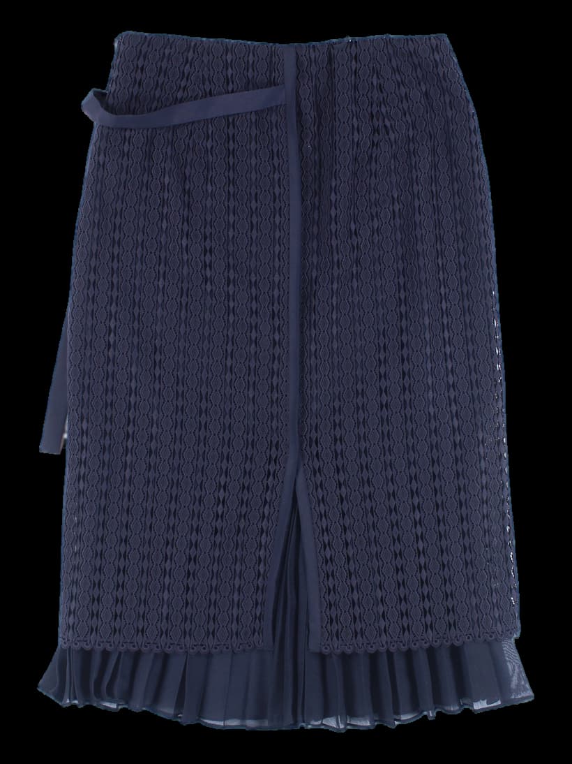 레이스 리본 스커트