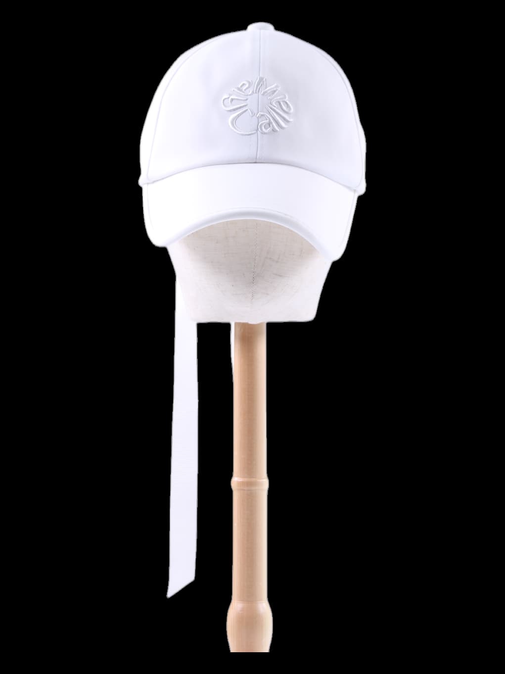 리본 포인트 캡 모자