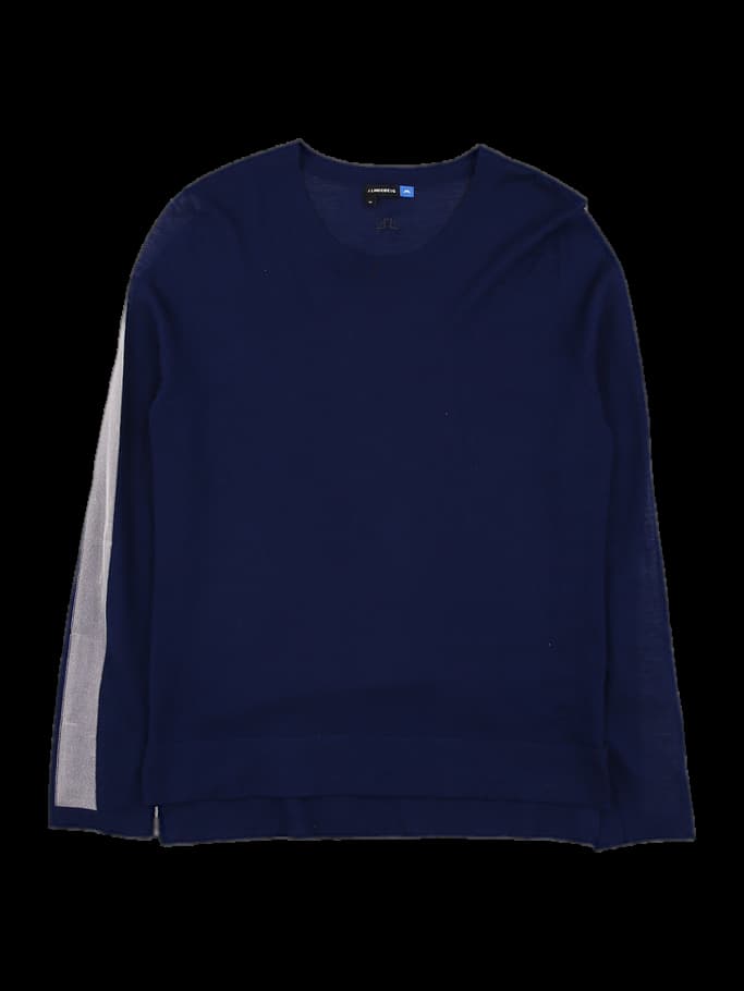 라인 포인트 긴팔 니트