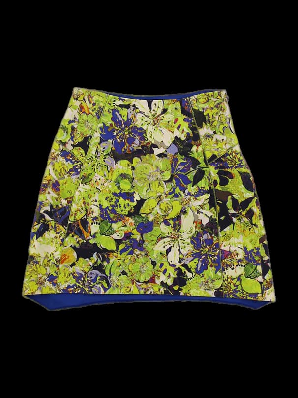 프린팅 A라인 스커트