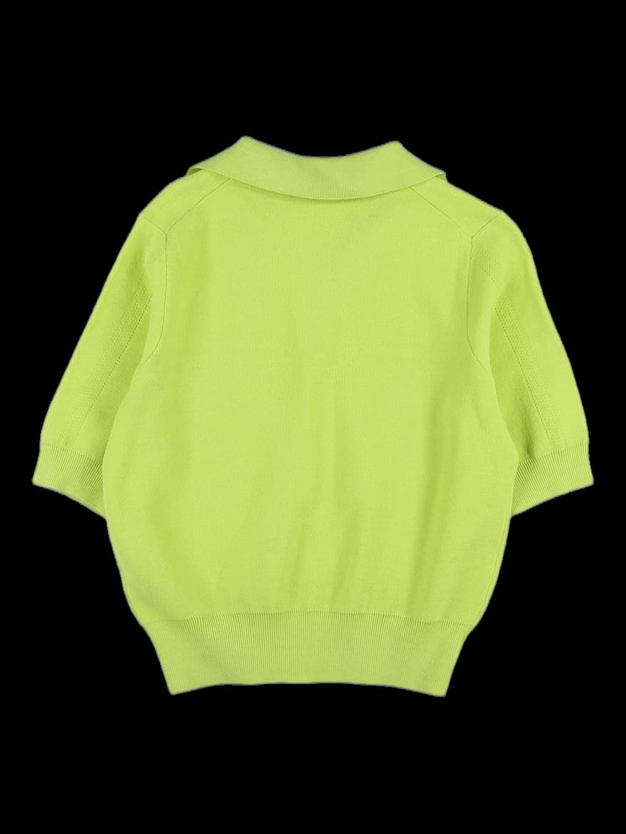 시그니쳐 반팔 카라 니트