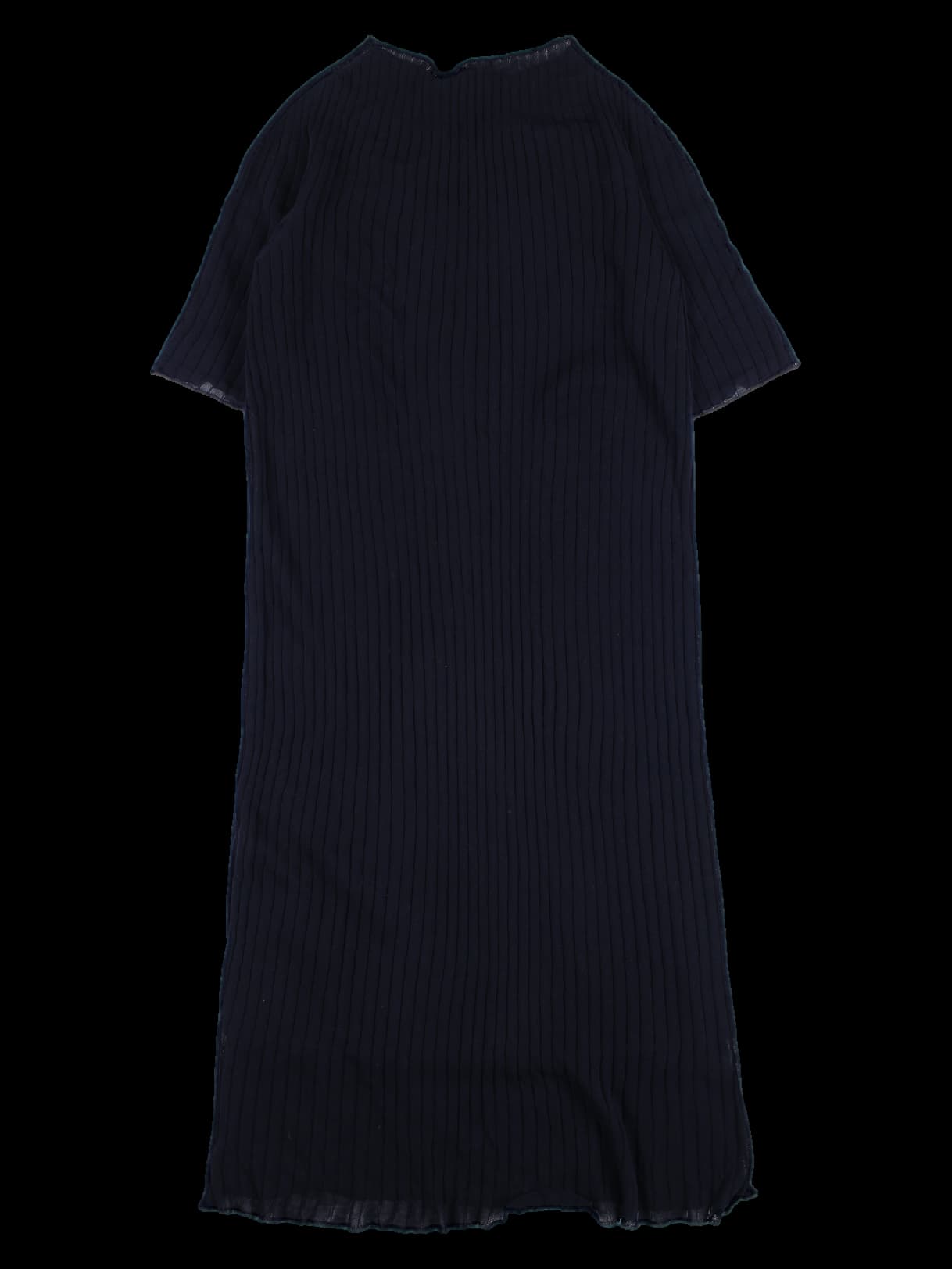 보트넥 반팔 골지 롱 원피스