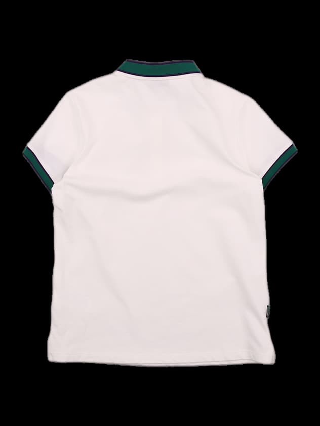 컬러 포인트 반팔 카라 티