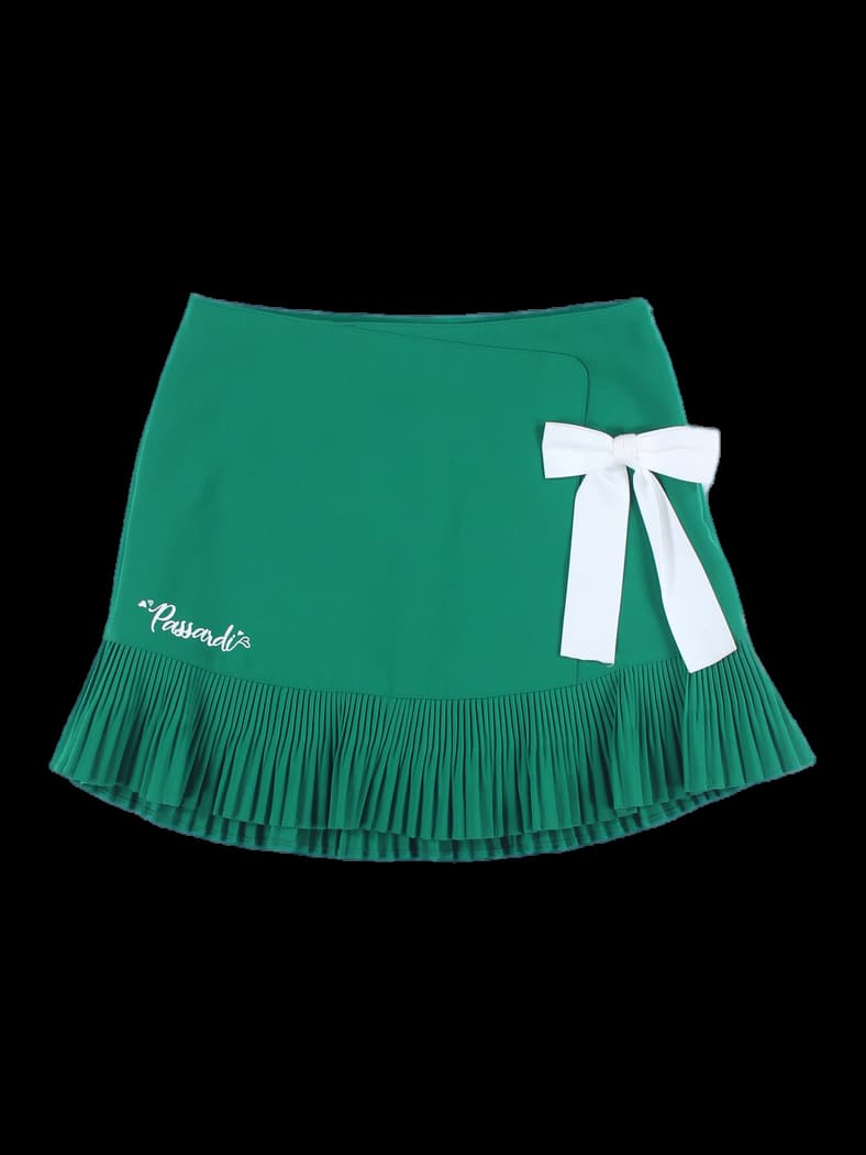 리본 플리츠 스커트