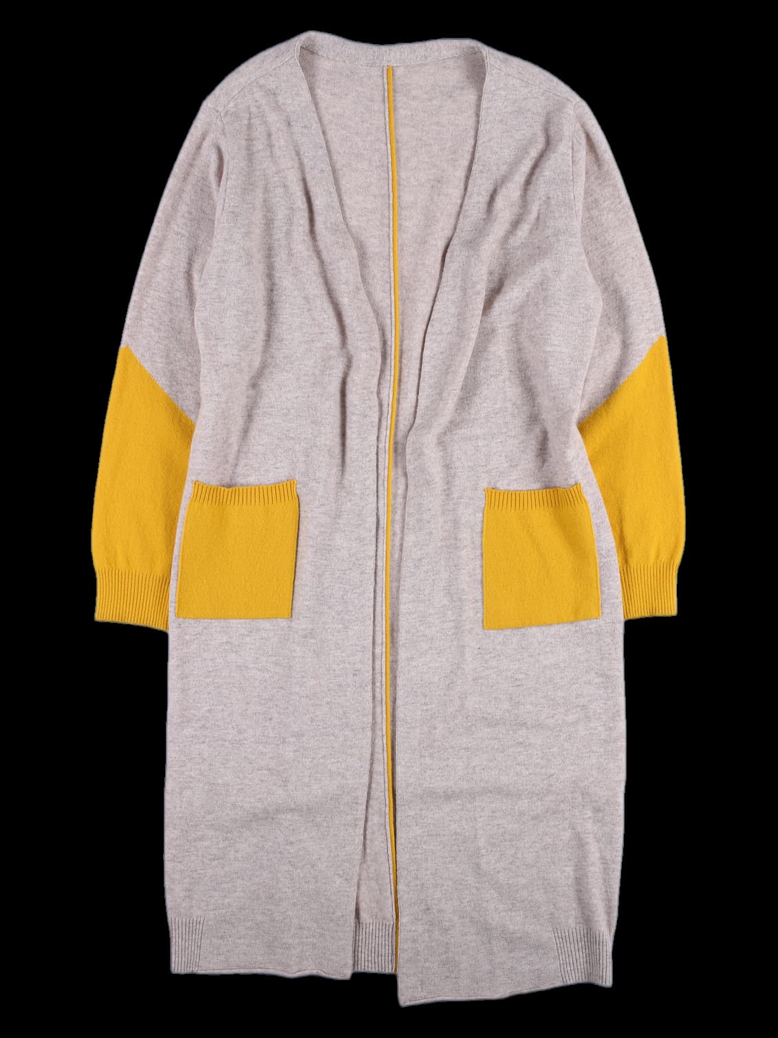 컬러 포인트 롱 가디건