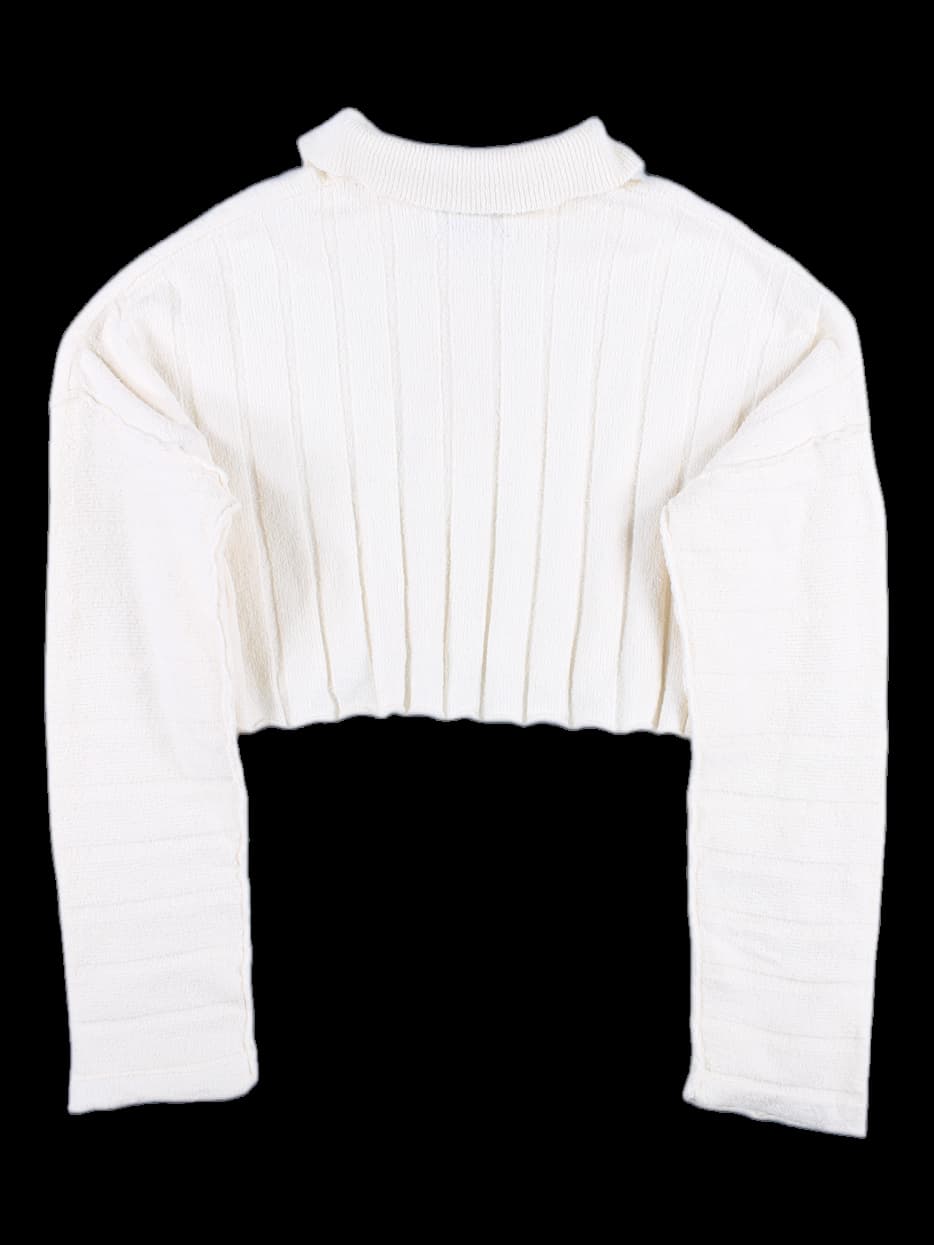 카라 크롭 니트