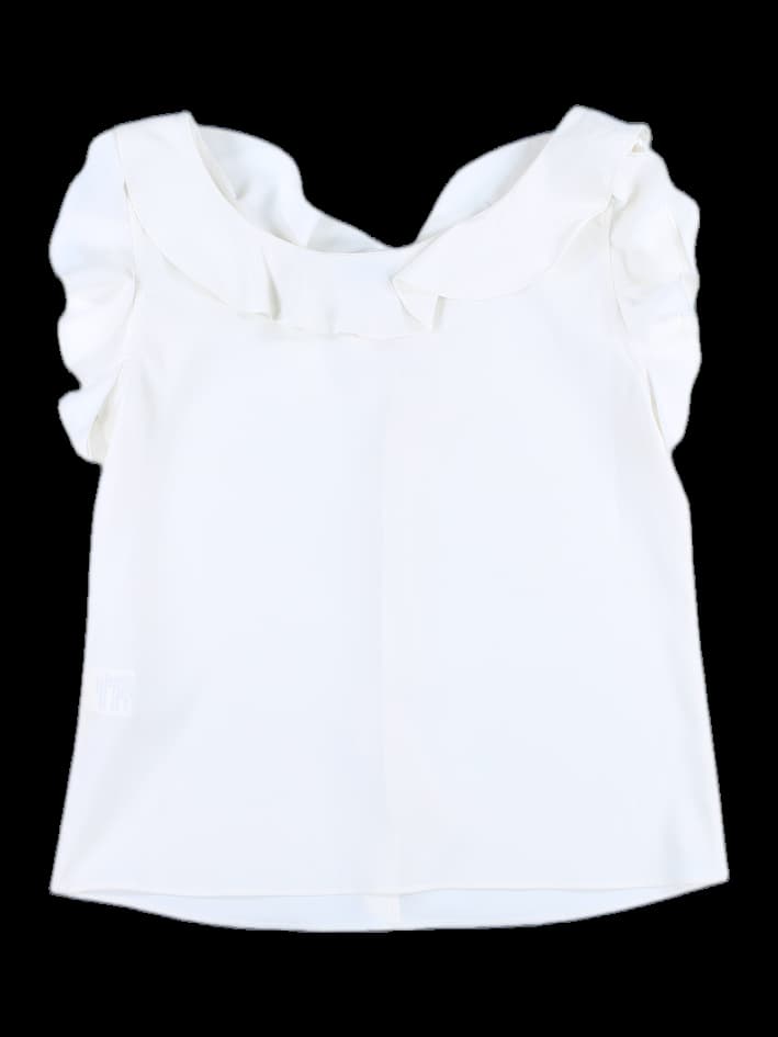 프릴 민소매 블라우스