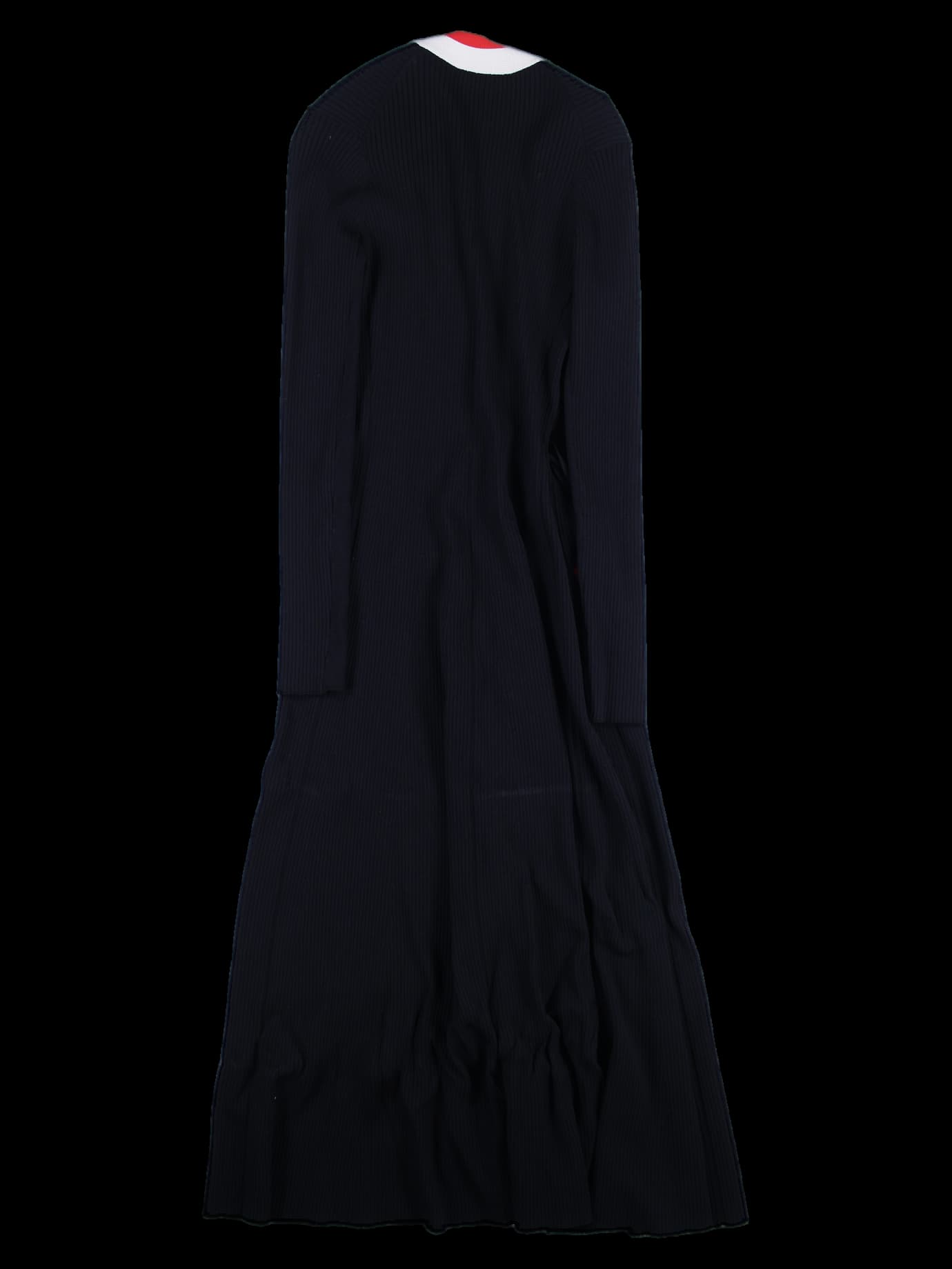 컬러 포인트 골지 롱 원피스