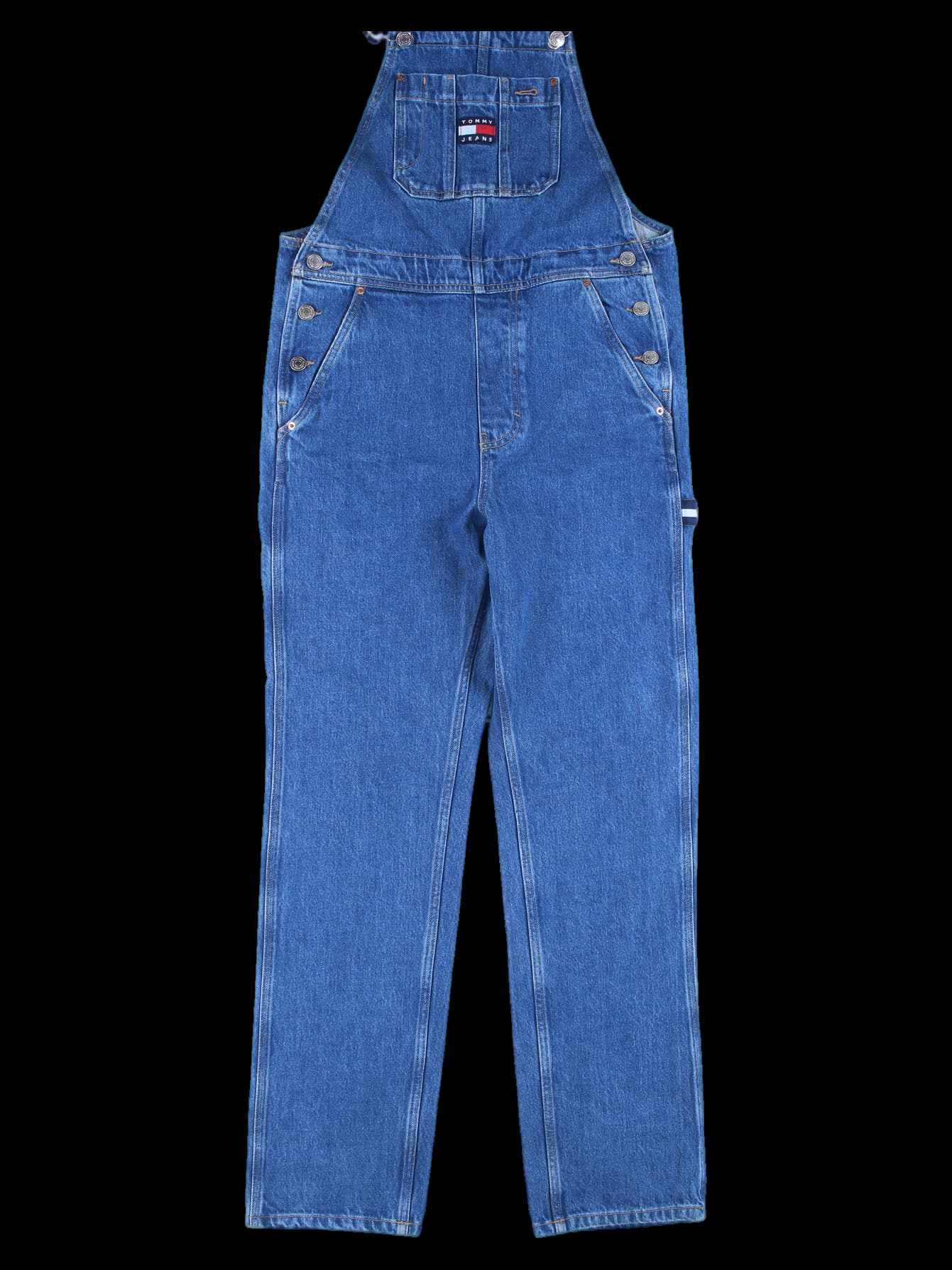 데님 멜빵 팬츠