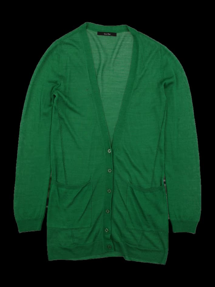 브이넥 롱 가디건