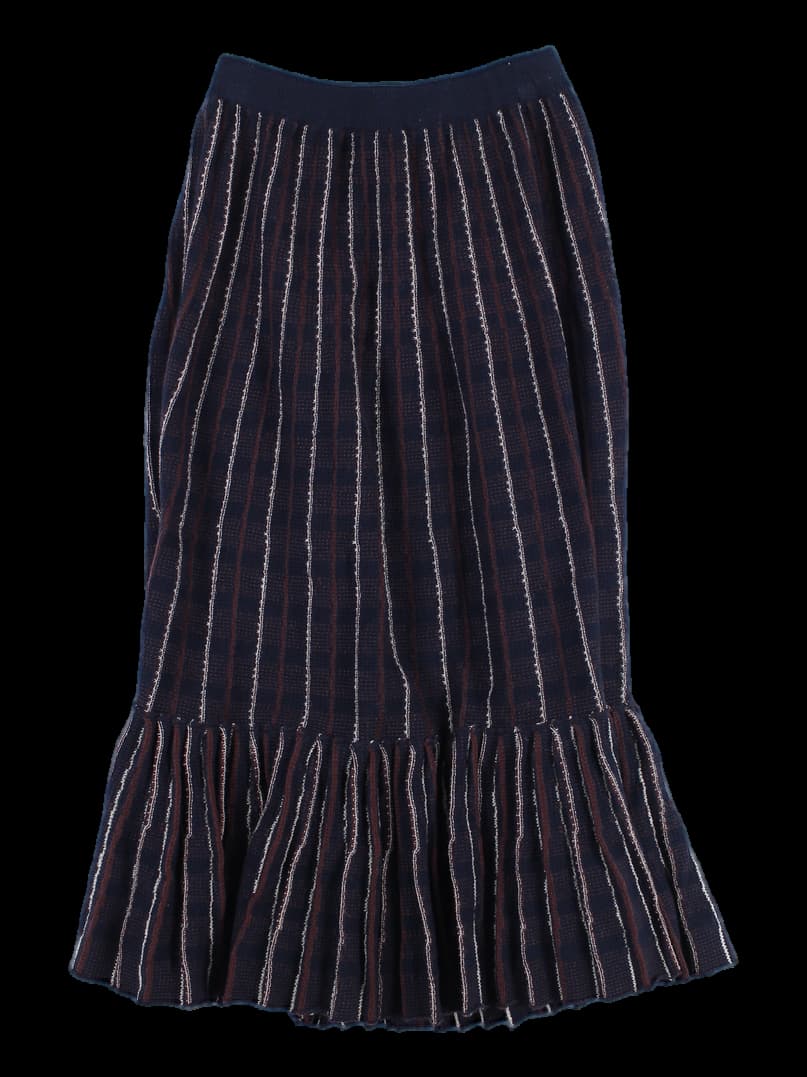 밴딩 니트 플리츠 치마