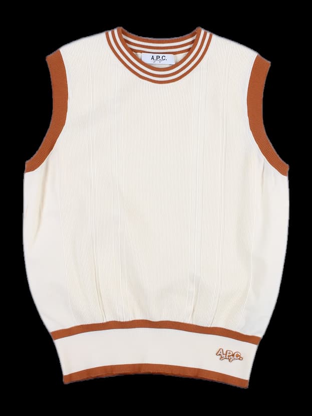 라운드 넥 니트 베스트