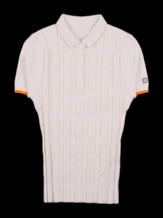 여성 반팔 카라 니트