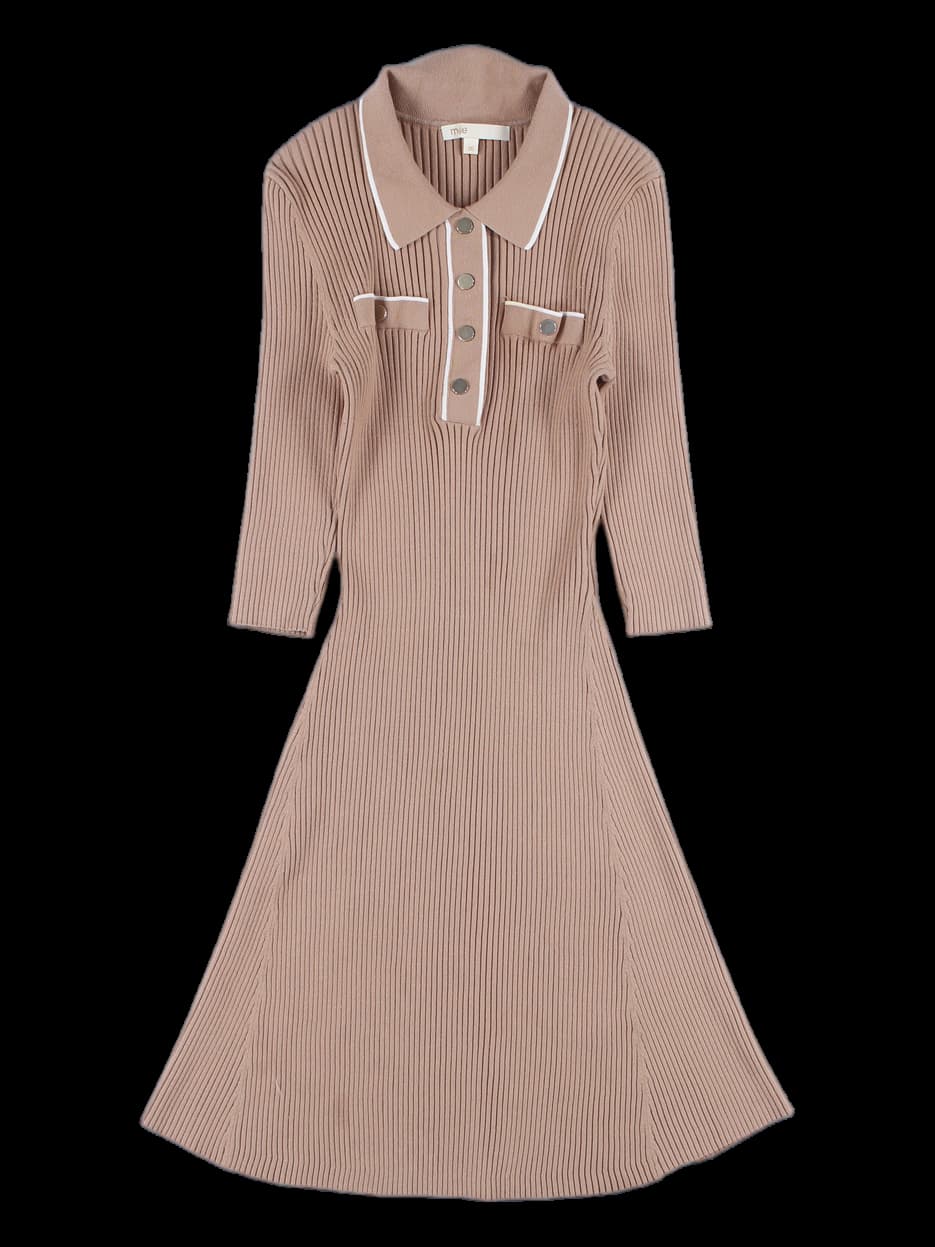 니트 카라 원피스