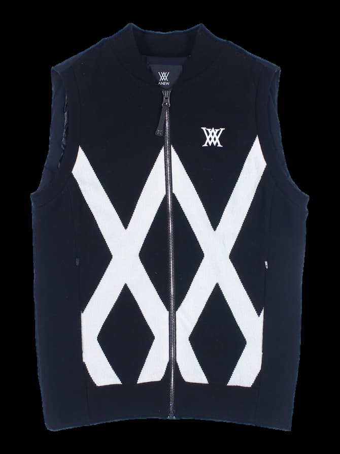 여성 집업 니트 패딩 베스트