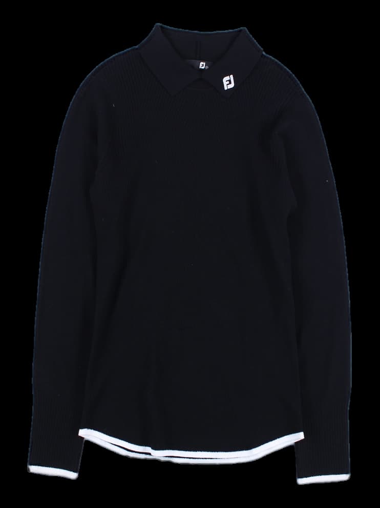 여성 긴팔 카라 니트 티