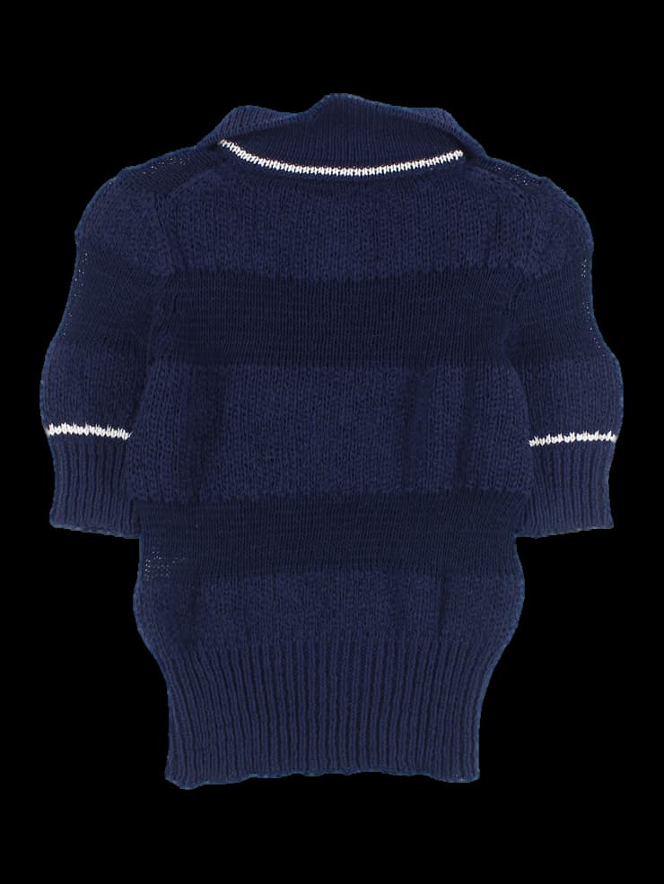 여성 니트 반팔 카라 티