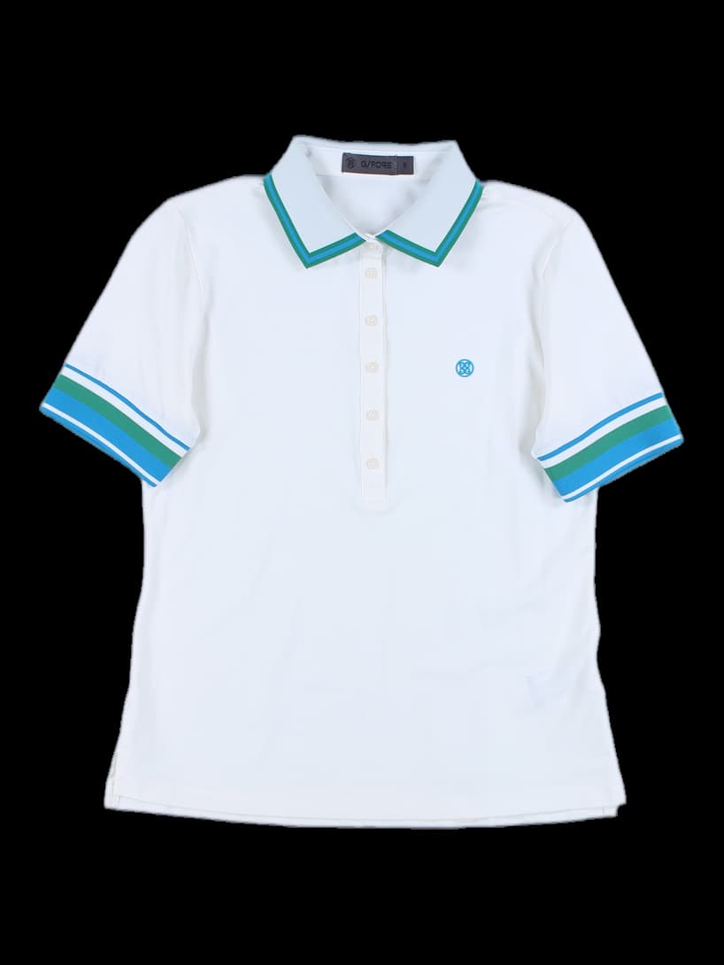 여성 반팔 카라 티