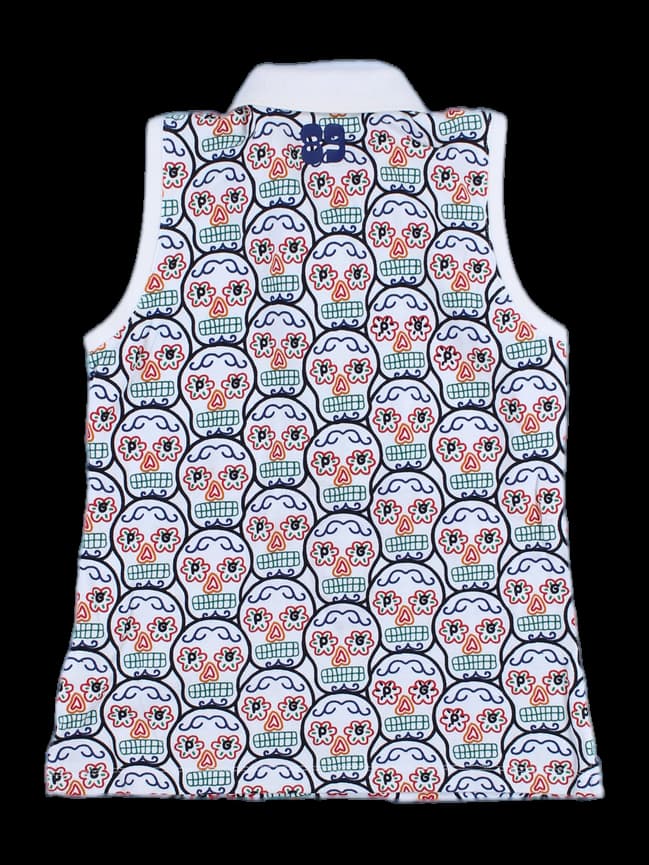 여성 민소매 카라 티