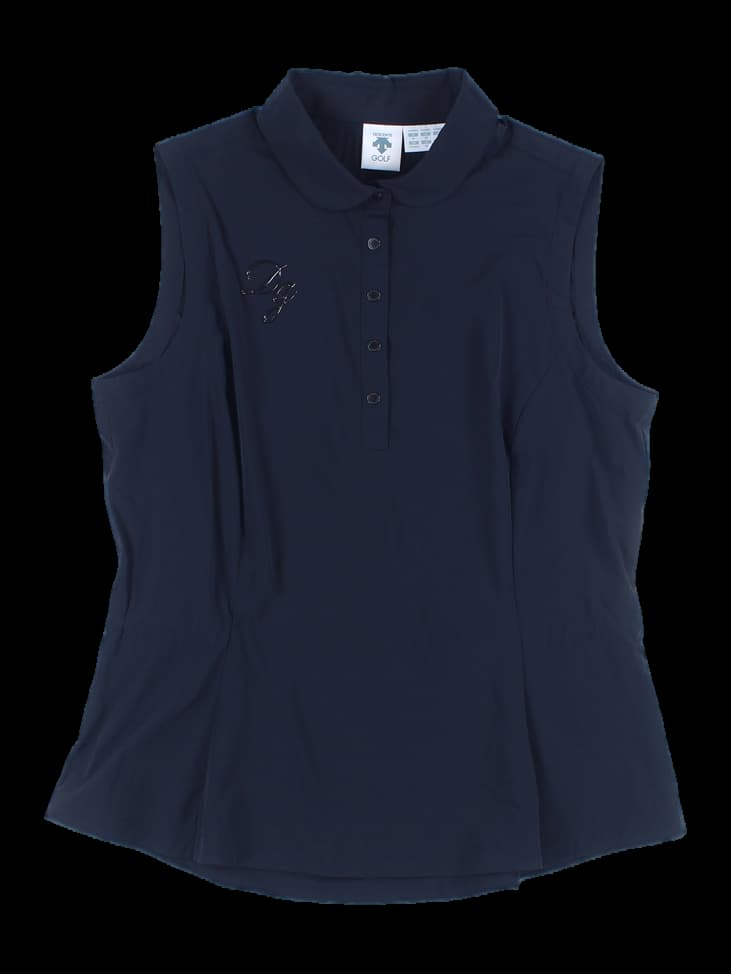 여성 민소매 카라 티