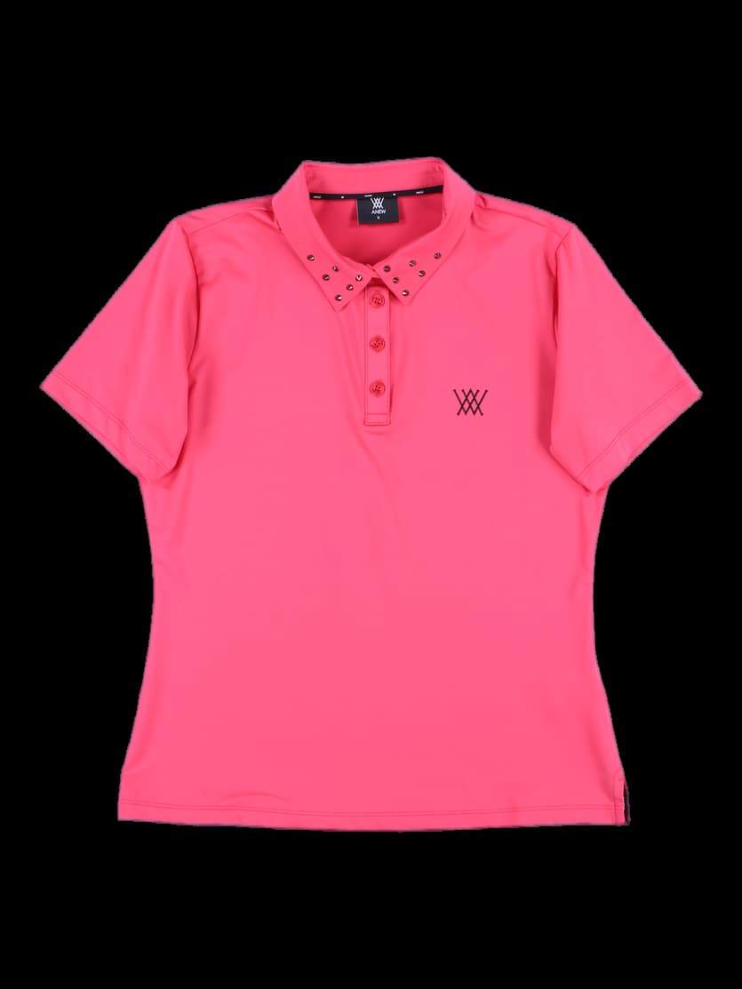 여성 반팔 카라 티