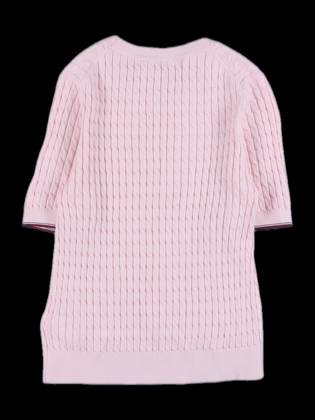 여성 니트 반팔 티