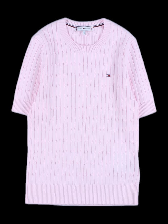 여성 반팔 니트 티