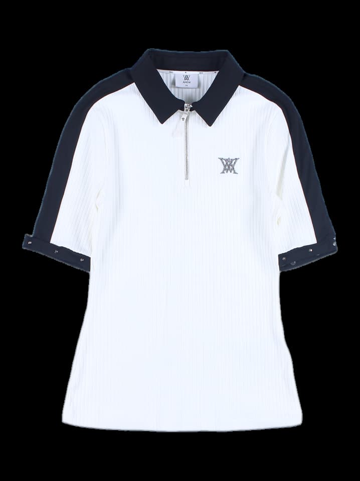 여성 반팔 카라 티