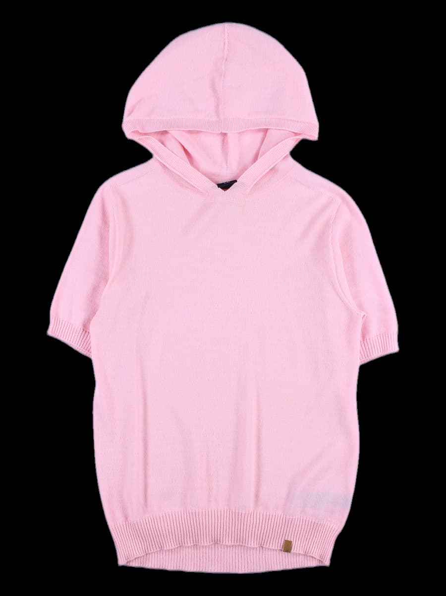 여성 후드 반팔티