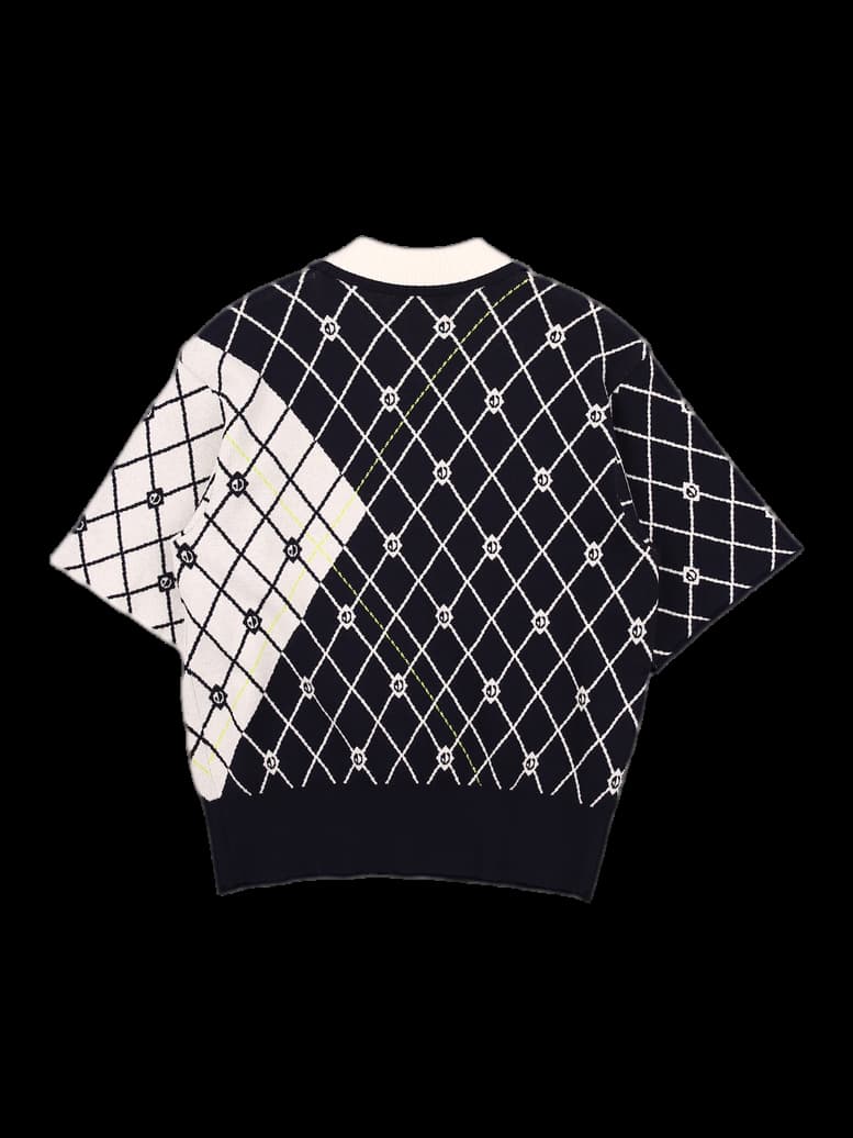 여성 니트 반팔 카라 티